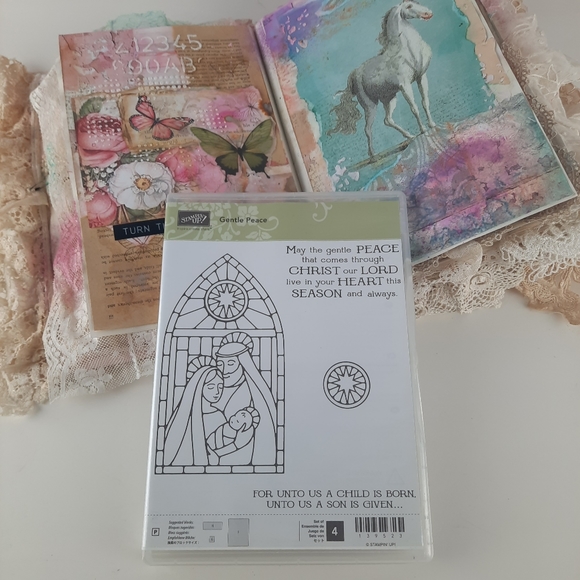 Retired Stampin Up Gentle Peace Photopolymer Cling Stamp Set - Picture 5 of 14